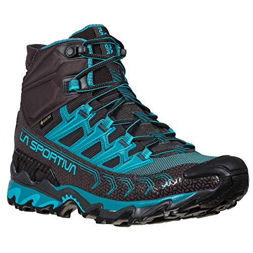 LA SPORTIVA Ultra Raptor II Mid Woman GTX, Botas de Senderismo Mujer, Carbon/Topaz, 37 EU