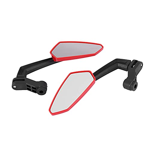 Laimiko Espejo Retrovisor Universal para Motocicleta con M8 M10 Pernos Roscados en Sentido Horario y Antihorario ATV Ciclomotor Scooter Cruiser Roller Rojo