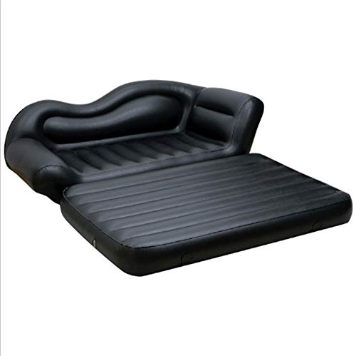 LaKoos Sofá Cama Inflable, Sofá Doble Multifuncional, Silla de Playa Perezosa, Sofá Plegable Cama de Aire Suave para Sala de Estar Playa Patio Trasero Camping, 145x105x95cm-Grande