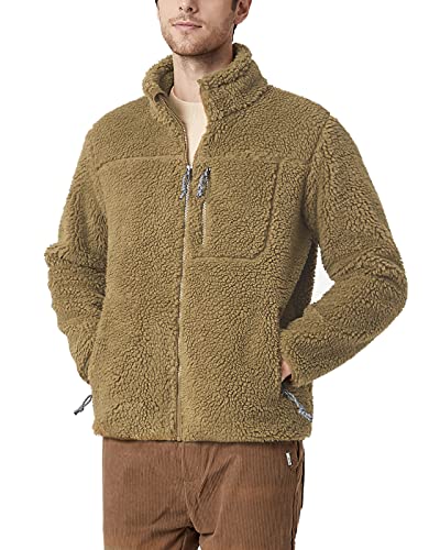 LAPASA Chaqueta Sherpa con Cuello Alto Forro Polar con Bolsillos Laterales para Hombre M73