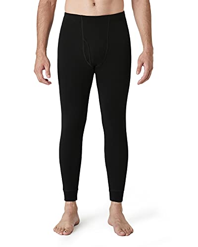 LAPASA Pantalones Térmicos Ligeros 100% Lana Merino para Hombre Calzoncillos Largos Capa Base Ropa Interior M30 L Peso Ligero: Negro