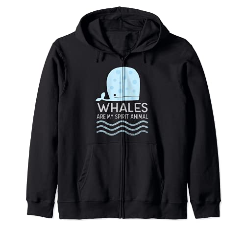 Las ballenas son mi animal espiritual Orca Whale Lover Sudadera con Capucha