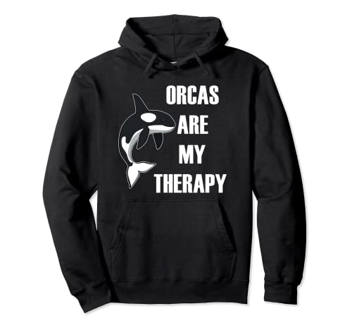 Las Orcas son mi Terapia Dicha divertida Ballena de la Sudadera con Capucha