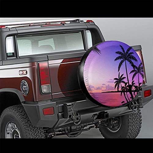 Leagard Palm Tree - Fundas de repuesto universales para neumáticos a prueba de polvo, aptas para remolques RV, SUV, accesorios de caravana y muchos vehículos