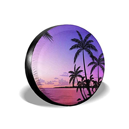 Leagard Palm Tree - Fundas de repuesto universales para neumáticos a prueba de polvo, aptas para remolques RV, SUV, accesorios de caravana y muchos vehículos