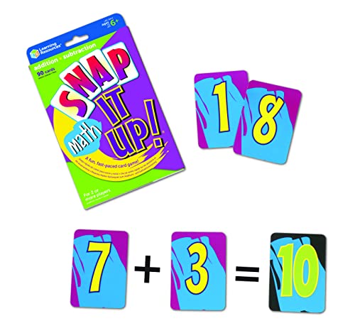 Learning Resources Snap It Up! Math: Add/Sub Card Game