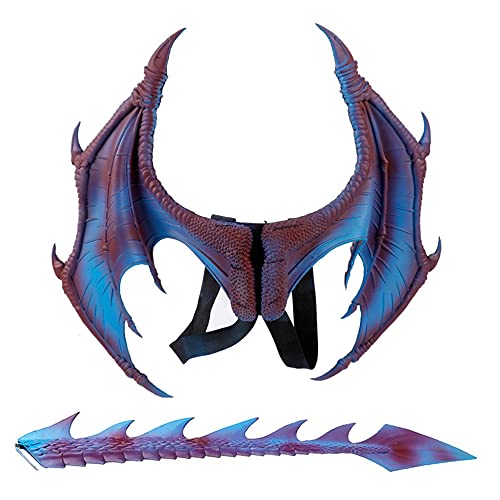 LeftSuper Dragon Wings and Tail Fiesta de Halloween Los niños Visten Dragon Wings Tail Toy