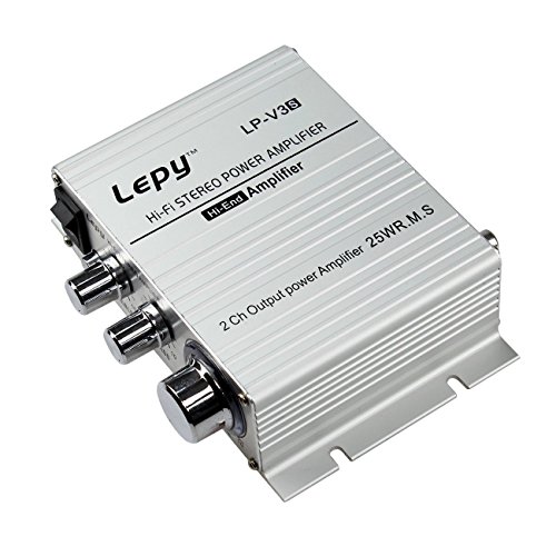 LEPY LP-V3S pequeño Amplificador HiFi para Coche, PC, Casa, Corriente DC 12 V