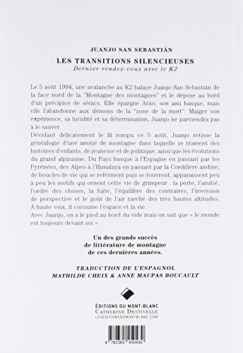 Les Transitions silencieuses: Dernier rendez-vous avec le K2 (Editions du Mont-Blanc)