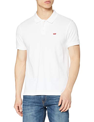 Levi's Housemark Polo Camiseta de Manga Corta, White +, XXL para Hombre