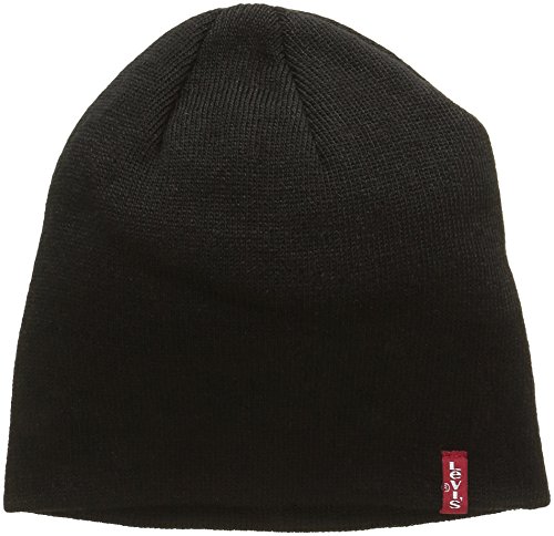 Levi's Otis Beanie, Gorro de punto Unisex adulto, Negro (Black), Large (Talla del fabricante: L/XL)