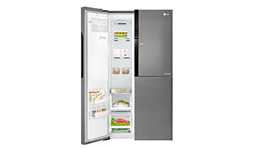 LG GSJ361DIDV Independiente 591L A+ Acero inoxidable nevera puerta lado a lado - Frigorífico side-by-side (Independiente, Acero inoxidable, Puerta americana, LED, Puerta a puerta, Botones, Sensor)