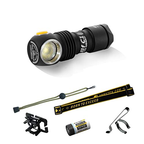 Linterna frontal LED Armytek Elf C1 blanco cálido Multifunción Recargable por Micro USB + Batería 18350 Li-Ion