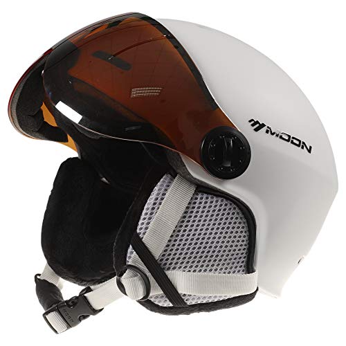 Lixada Casco de Esquí con Orejeras y Gafas Casco de Esquí de Seguridad Casco de Esquí Profesional Hombres y Mujeres