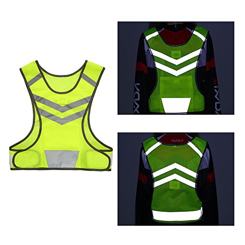 Lixada Deportes Running Reflectante Chaleco Ajustable Ligero Malla de Seguridad para Hombres Mujeres Jogging Ciclismo Caminar