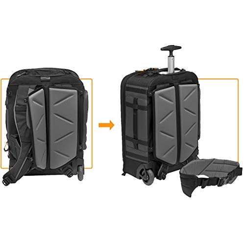 Lowepro LP37272-PWW Pro Trekker RLX 450 AW II - Mochila Convertible-con Ruedas, para portátil 15”/iPad, Cámaras Sin Espejo - DSLR, Sony, Dron, DJI Osmo Pro, DJI Mavic Pro, color Gris