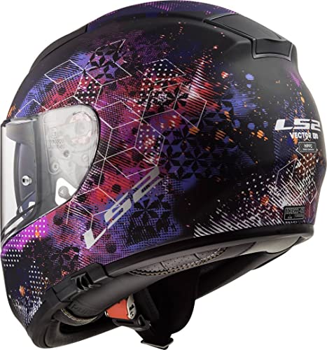 LS2 Casco Moto 2019 Ff397 Vector Hpfc Evo Cosmos-Matt Negro-Rosado (Xxs, Rosado)