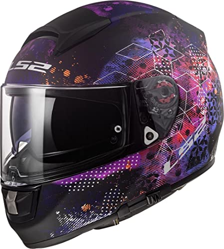 LS2 Casco Moto 2019 Ff397 Vector Hpfc Evo Cosmos-Matt Negro-Rosado (Xxs, Rosado)