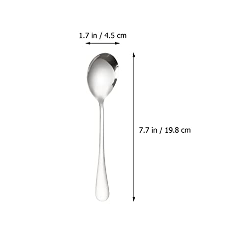 Lurrose Acero Inoxidable Sirviendo Cucharas Sporks: 1 Set Metal Spoons Caviar Slotted Spoon Spherification Spoon Ensalada Ensalada Cocinar Gadget para Cocina Plata