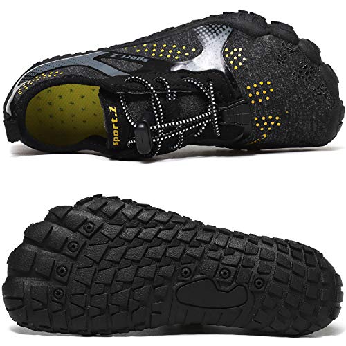 Lvptsh Zapatos de Agua para Niños Zapatos de Playa Secado Rápido Descalza Escarpines de Verano Deportes Acuáticos Swim Beach Surf Yoga,Negro,EU30