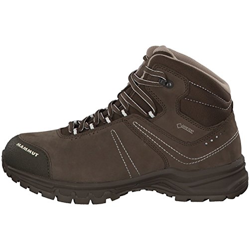 Mammut Nova III Mid GTX, Zapatos de High Rise Senderismo Mujer, Gris (Bark-White 0627), 43 1/3 EU