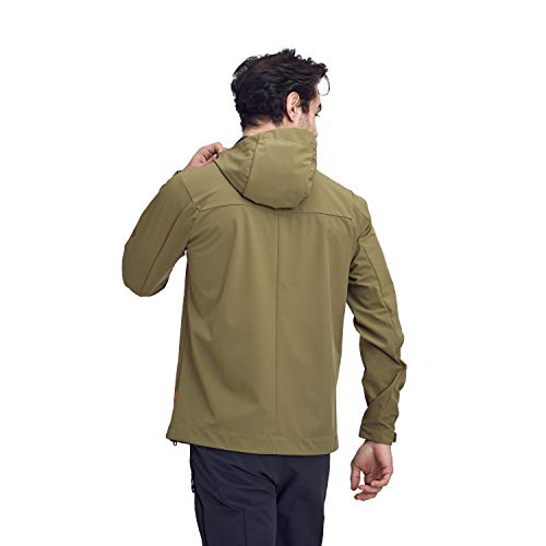 Mammut Sapuen Hooded Chaqueta Softshell con Capucha, Hombre, Verde Oliva, XXX-Large