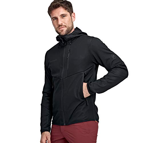 Mammut Ultimate Vi Hooded Chaqueta de Softshell, Hombre, Negro, XX-Large