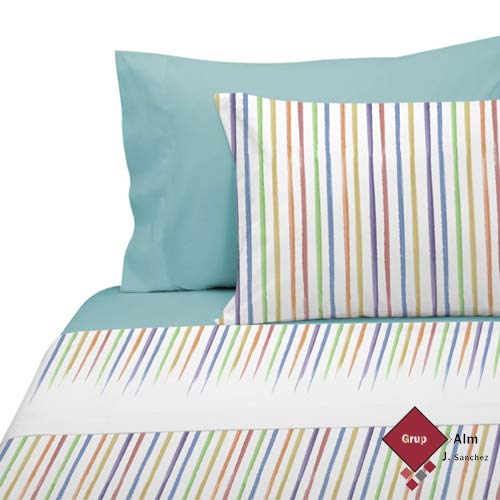 Manterol Juego DE SÁBANAS Colors 247 Rayas (Cama 105 cm.)