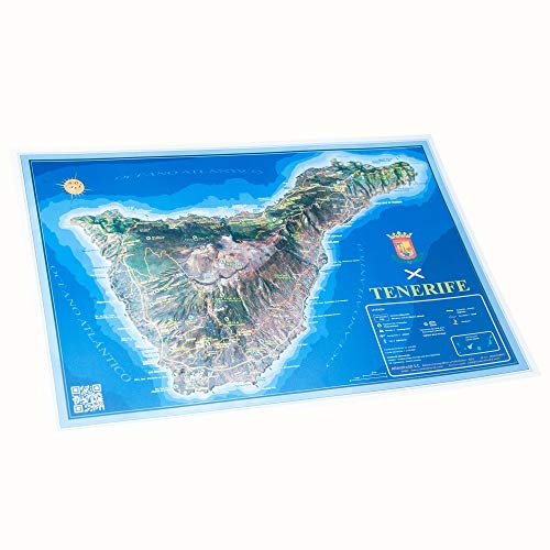 Mapa en relieve de Tenerife: Escala 1:212.000