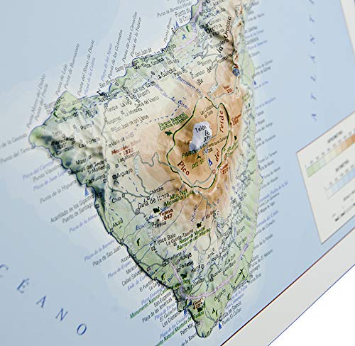 Mapa en relieve de Tenerife: Escala 1:400.000