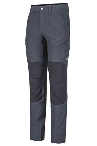 Marmot Highland Pant Pantalones Montaña Softshell, Pantalones De Senderismo, Repelente Al Agua, Transpirable, Hombre, Black, 28