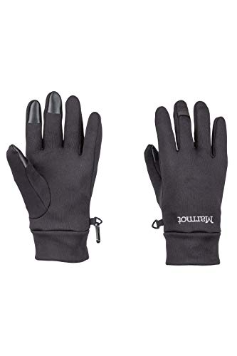 Marmot Power Stretch Connect Glove Guantes vellón, cálidos, a Prueba de Viento, Repelente al Agua, para Exteriores, Ciclismo, Correr, Unisex Adulto, Black, S