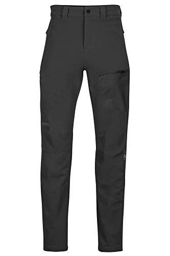 Marmot Scree Pant Pantalones montaña Softshell, Pantalones de Senderismo, Repelente al Agua, Transpirable, Hombre, Black, 30