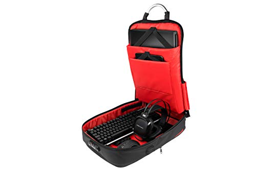 Mars Gaming MB2, Mochila Gaming Impermeable, 17,3'', USB Externo, TSA, Negro