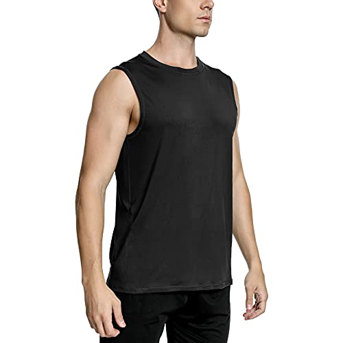 MeetHoo Camisetas de Tirantes Hombre Chaleco Deportivo Entrenamiento Camiseta sin Mangas Deportivas Fitness Verano para Deporte Gimnasio Correr Fútbol y Ciclismo