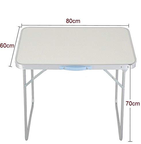 Mesa DE Aluminio Plegable PORTATIL 80X60X70 (Blanca)