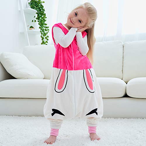 MICHLEY Disfraz Animal Bebe Saco Dormir niño y niñapijama Ropa de Bebe Ideal para Entretiempo e Invierno,Rojo 2-4 Jahre