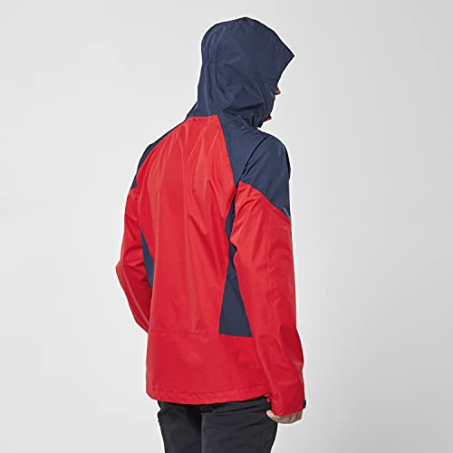 MILLET - Fitz Roy III JKT M - Chaqueta Hardshell para Hombre - Membrana Dryedge Impermeable y Transpirable - Aproximación, Senderismo, Trekking, Diario - Azul/Rojo