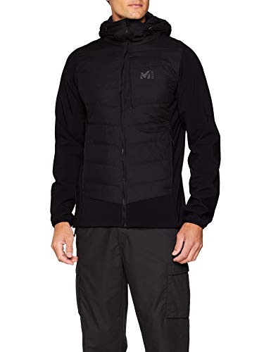 MILLET Hybrid Nanga Hoodie - Chaqueta térmica para hombre, Hombre, Chaqueta térmica., MIV8044, Negro , XS