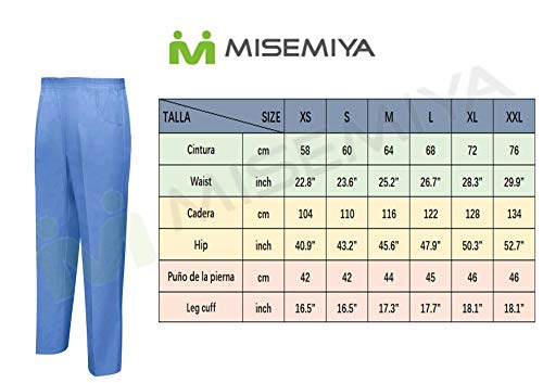 MISEMIYA - PANTALÓN Sanitarios Unisex Cintura ELÁSTICA Uniforme Laboral MÉDICO Enfermera Limpieza Veterinaria SANIDAD HOSTELERÍA- Ref.8312 - M, Verde Manzana