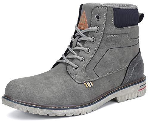 Mishansha Botines Hombre Verano Botas Waterproof Cuero Outdoor Calzado de Senderismo Impermeable Antideslizante Zapatos para Caminar Resistente Gris Botas 41