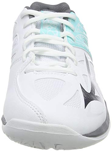 Mizuno Thunder Blade 2, Zapatos de Voleibol Mujer, Blanco (Wht/Dshadow/Aruba Blue 85), 42 EU