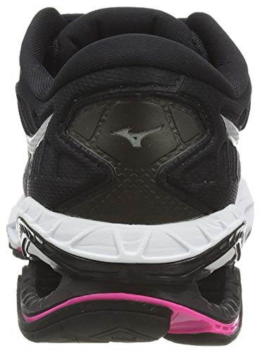 Mizuno Wave Creation 21, Road Running Shoe Mujer, Negro (Black/Phantom/Pinkglo), 38.5 EU