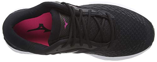 Mizuno Wave Creation 21, Road Running Shoe Mujer, Negro (Black/Phantom/Pinkglo), 38.5 EU