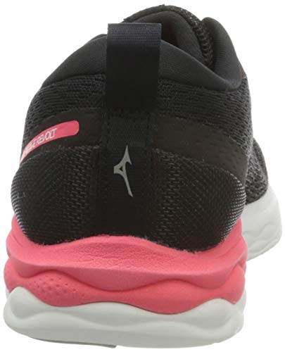 Mizuno Wave Revolt, Zapatillas de Running Mujer, Black/Black/Diva Pink, 38.5 EU