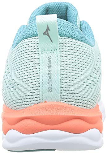 Mizuno Wave Revolt, Zapatillas Mujer, Fairaqua/White/Lcoral, 41 EU