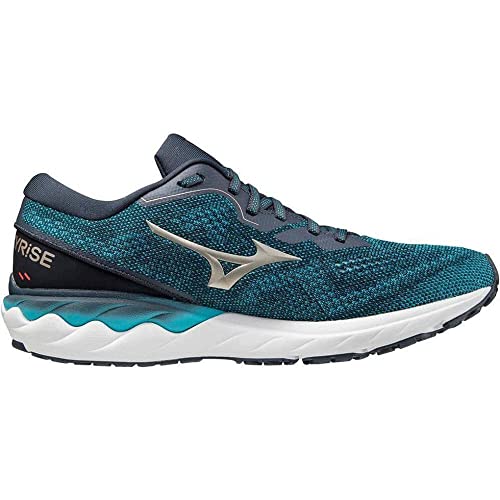 Mizuno Wave Skyrise 2, Zapatillas Hombre, Scuba Blue/Platinum Gold/India Ink, 43 EU