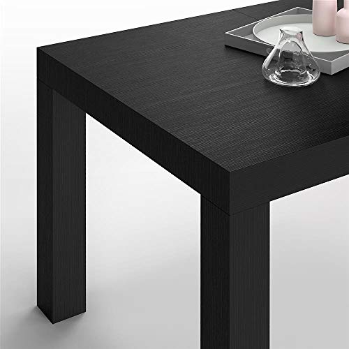 MOBILI FIVER, Mesa de Cocina Extensible, Modelo First, Color Negro Ceniza, 120 x 80 x 76 cm, Made in Italy