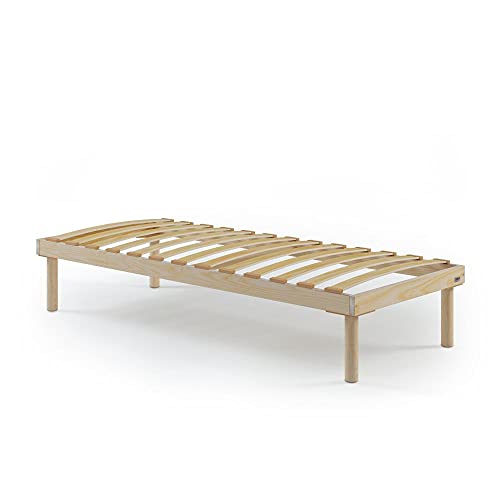 MOBILI FIVER, Somier de una Plaza 80 x 190 cm con Listones de Madera, Altura Total 31 cm, Contrachapado de Abedul, Made in Italy