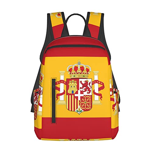 Mochila ligera de senderismo con bandera de España para mujeres, hombres, escuela, trabajo, viajes, mochila ligera